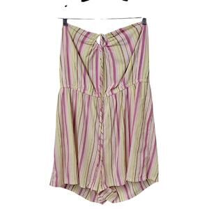 Old Navy Shorts Romper Striped O Ring Halter Womens Plus Size XXL NWT
